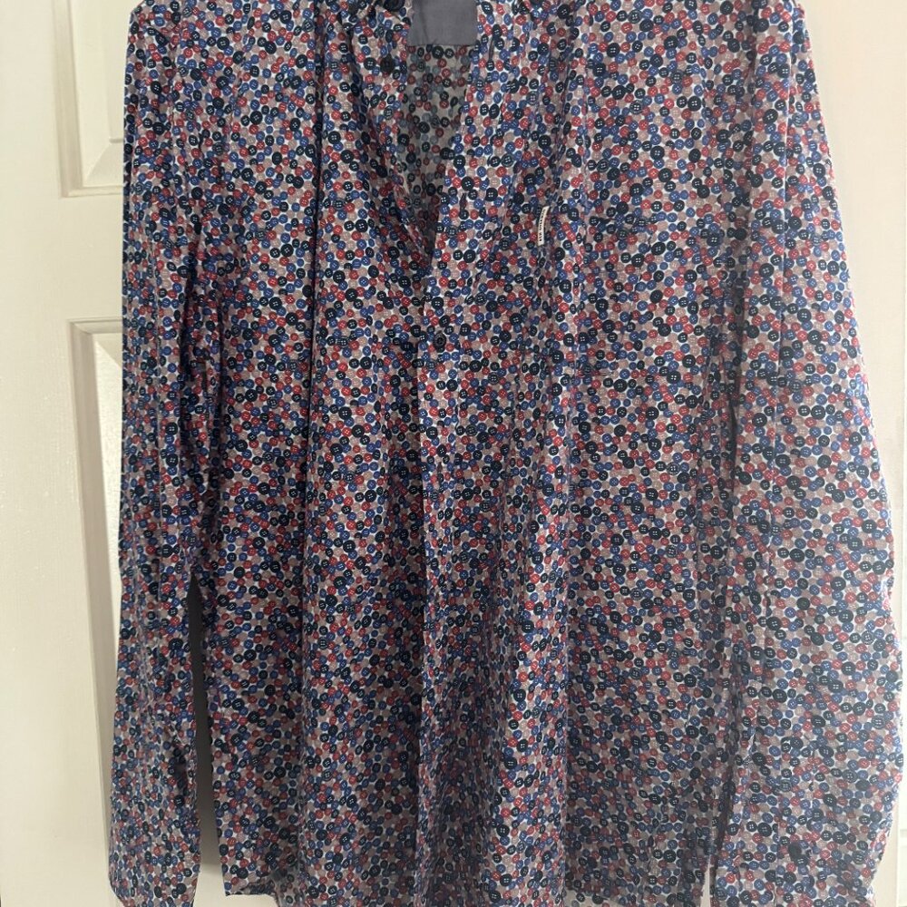 Ben Sherman Button Print Shirt - Size XXL